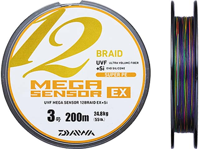 つり具・ＴＥＮ ＥＣ本店 /ダイワ／ＤＡＩＷＡ ＵＶＦメガセンサー １２ブレイドＥＸ+Ｓｉ 連結１００ｍ巻 ３．０号（強力：２４．８ｋｇ）