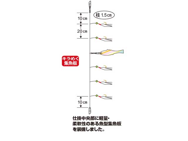 つり具 ｔｅｎ ｅｃ本店 がまかつ Gamakatsu S 128 スパット金袖サビキ ハゲ皮 全長 １ ２ｍ 堤防釣り用 集魚板付き ５本鈎 １組入 サイズ ３号 ハリス ０ ６号